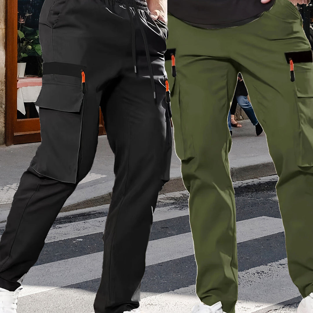 Herren Cargohose im Joggerstil mit elastischem Bund, Tunnelzug & Mehrfachtaschen Nord Taschen