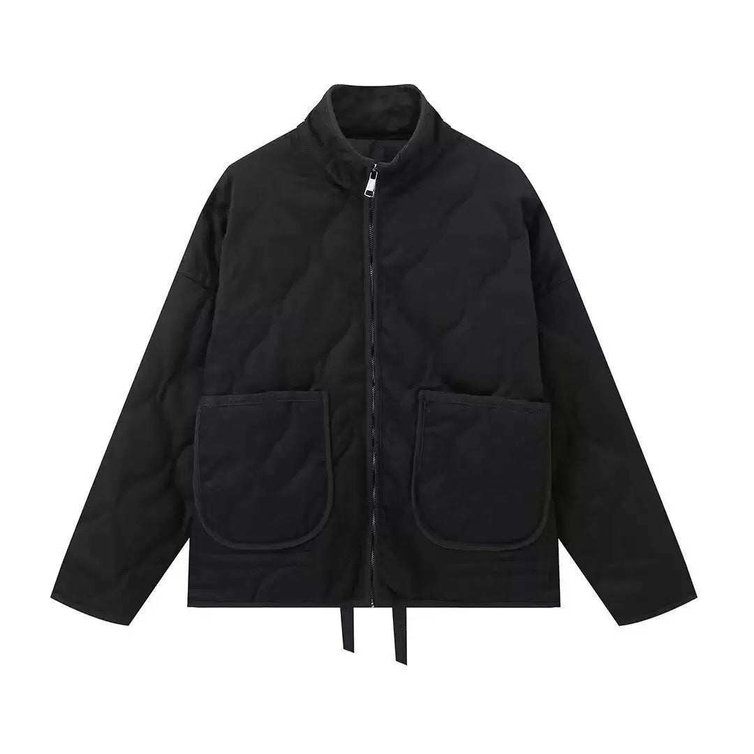 Damen gesteppte Quiltjacke mit Stehkragen und aufgesetzten Taschen Nord Taschen