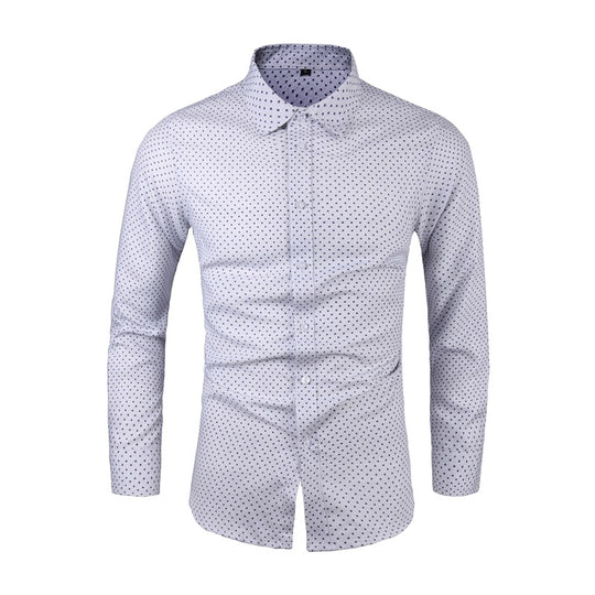 Herren Slim-Fit Hemd mit feinem Pünktchenmuster und Kentkragen Nord Taschen