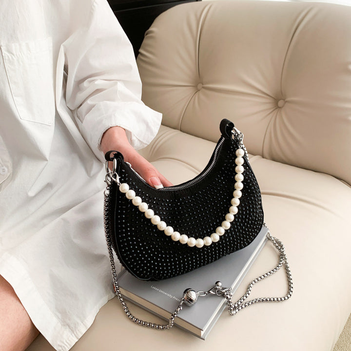 Damen glamouröse Abendtasche mit Perlenschmuck Nord Taschen