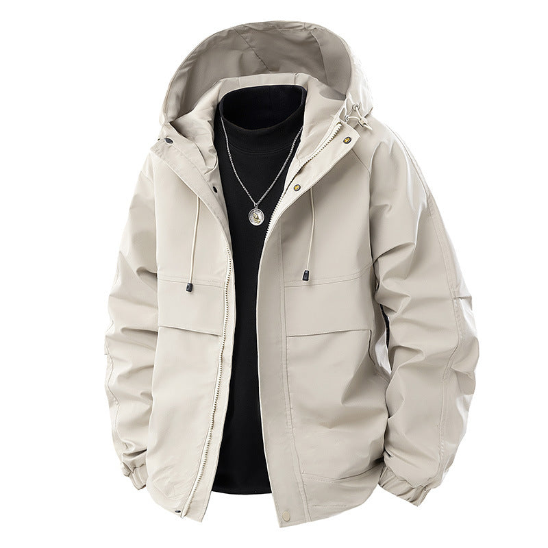 Herren Technische Kapuzen-Outdoorjacke mit Utility-Taschen und winddichter Membran Nord Taschen