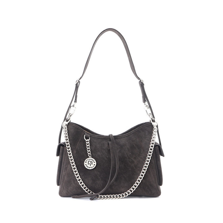 Damen modische Schultertasche aus hochwertigem Wildleder Nord Taschen