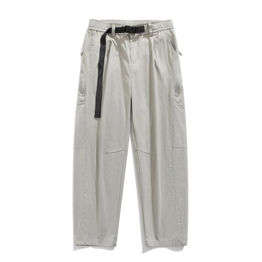 Herren Leichte Tech-Cargo-Hose mit elastischem Bund, Seitenzippern & Schnellverschluss-Gürtel Nord Taschen
