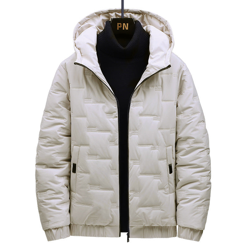 Herren Gefütterte Steppjacke mit Kapuze und geometrischer Steppung Nord Taschen