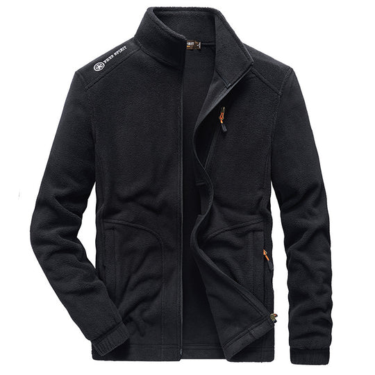 Herren Microfleece-Outdoorjacke mit Stehkragen, durchgehendem Reißverschluss und Ziptaschen Nord Taschen