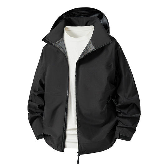 Damen Wasserabweisende atmungsaktive Kapuzenjacke mit verstellbaren Bündchen Nord Taschen