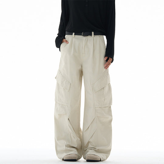 Damen weite Cargohose mit tiefem Schritt und aufgesetzten Taschen Nord Taschen