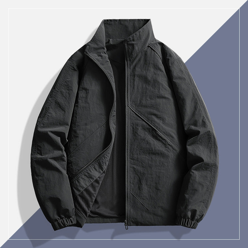 Herren Leichte technische Windjacke mit Mesh-Innenfutter, Stehkragen und elastischen Bündchen Nord Taschen