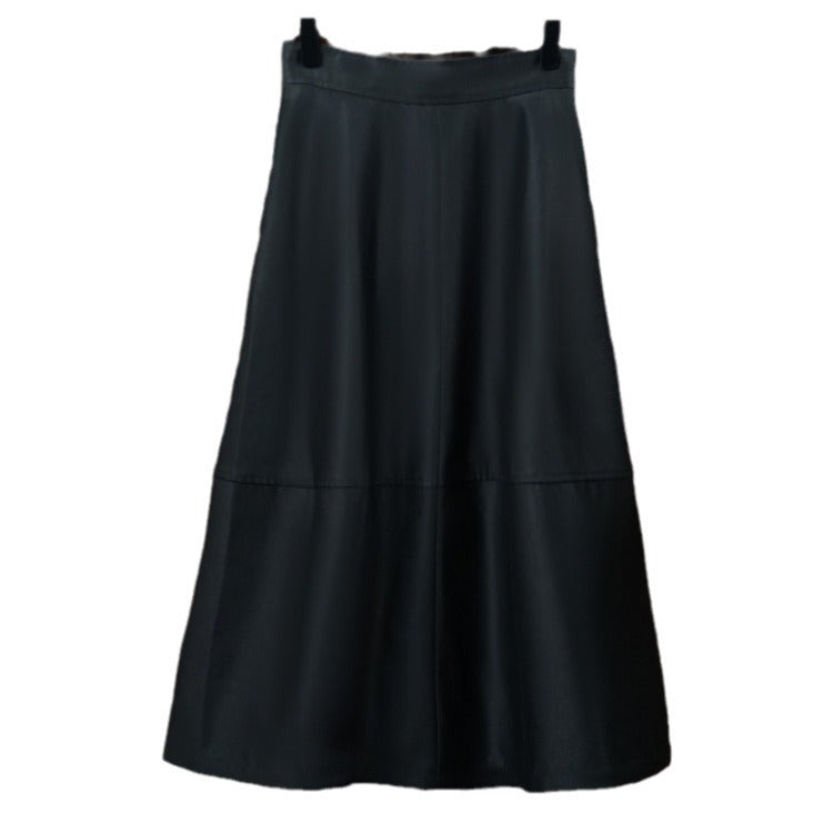Damen Eleganter, schwingender Lederrock Nord Taschen