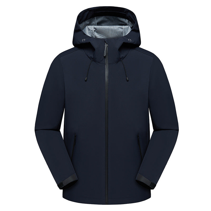 Herren Urbaner Softshell-Regenparka mit getapten Nähten, verstellbarer Kapuze und wasserdichtem Reißverschluss Nord Taschen