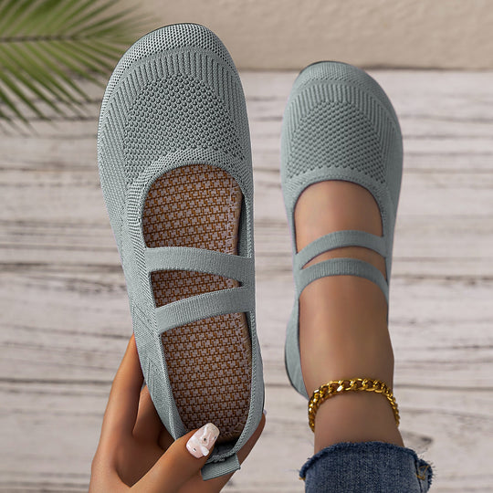 Damen Flexible und atmungsaktive Ballerinas mit Faltmechanismus