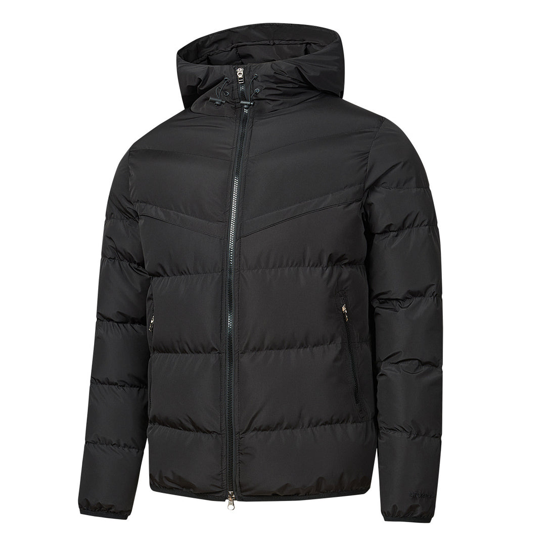 Herren Wattierte Kapuzen-Steppjacke mit Thermoisolierung, Zwei-Wege-Reißverschluss & verdeckten Reißverschlusstaschen Nord Taschen