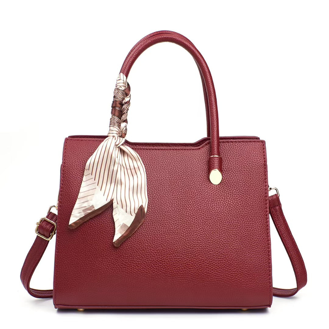 Damen elegante Handtasche mit modischem Schal und strukturiertem Design Nord Taschen