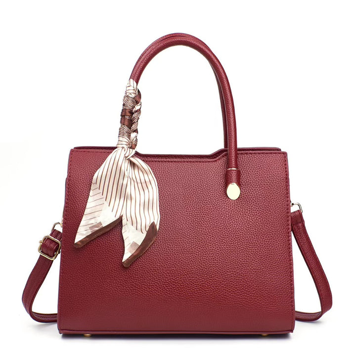 Damen elegante Handtasche mit modischem Schal und strukturiertem Design Nord Taschen