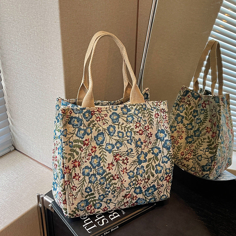 Damen Tragetasche mit floraler Stickerei Nord Taschen