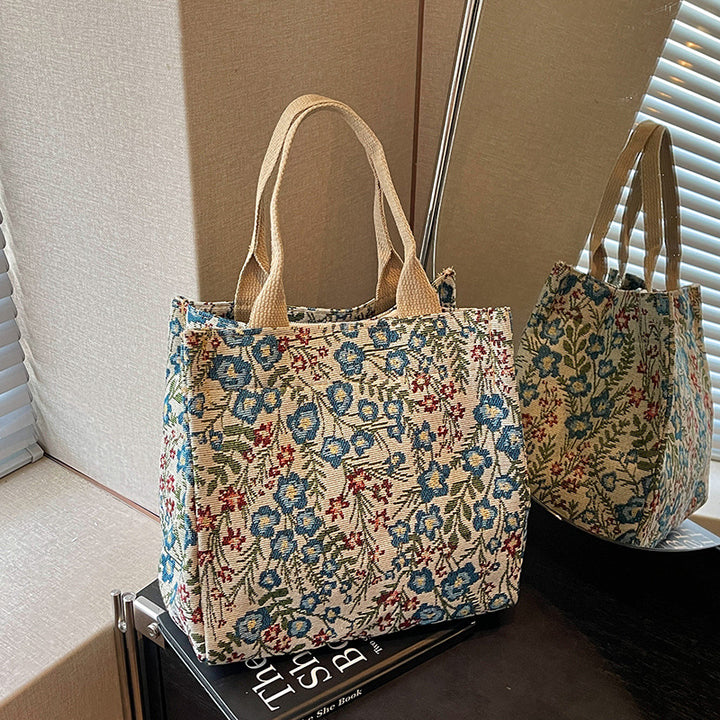 Damen Tragetasche mit floraler Stickerei Nord Taschen