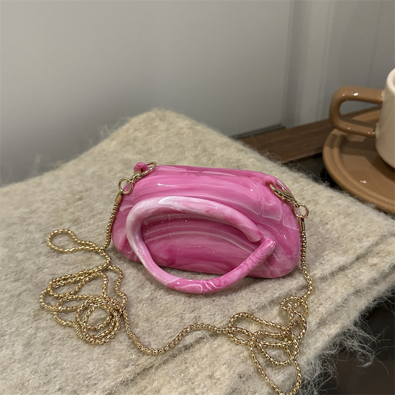 Damen elegante Clutch mit trendiger Marmorierung Nord Taschen