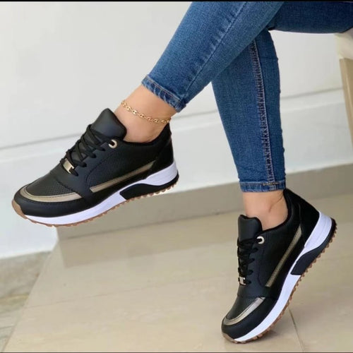 Damen  elegante City-Sneaker mit dezenter Metallic-Infusion, leicht gepolsterter Komfortsohle und profilierter Gummilaufsohle Nord Taschen
