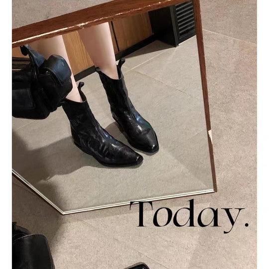 Herren Western-Stiefelette mit spitzer Kappe und Zugschlaufen Nord Taschen