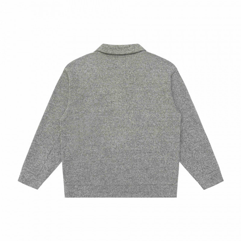 Herren Grobgestrickter Strickpullover mit Schalkragen und Knopfleiste Nord Taschen
