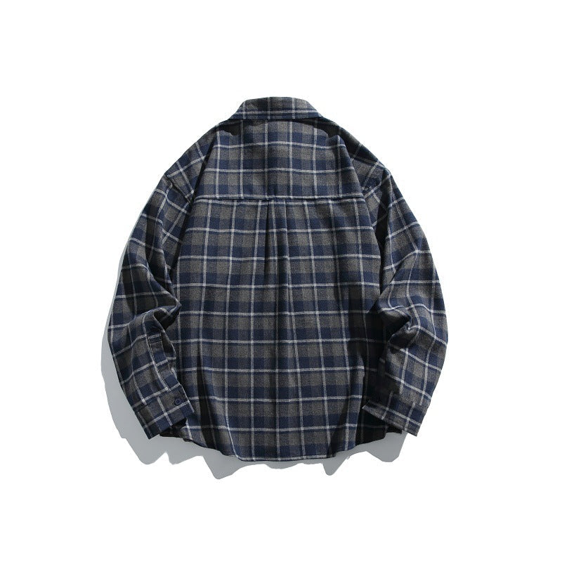 Herren Karierte Flanell-Hemdjacke im Overshirt-Look mit Brusttasche Nord Taschen