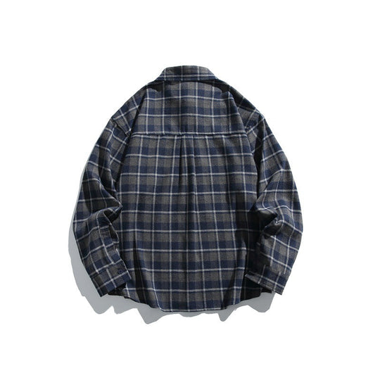 Herren Karierte Flanell-Hemdjacke im Overshirt-Look mit Brusttasche Nord Taschen
