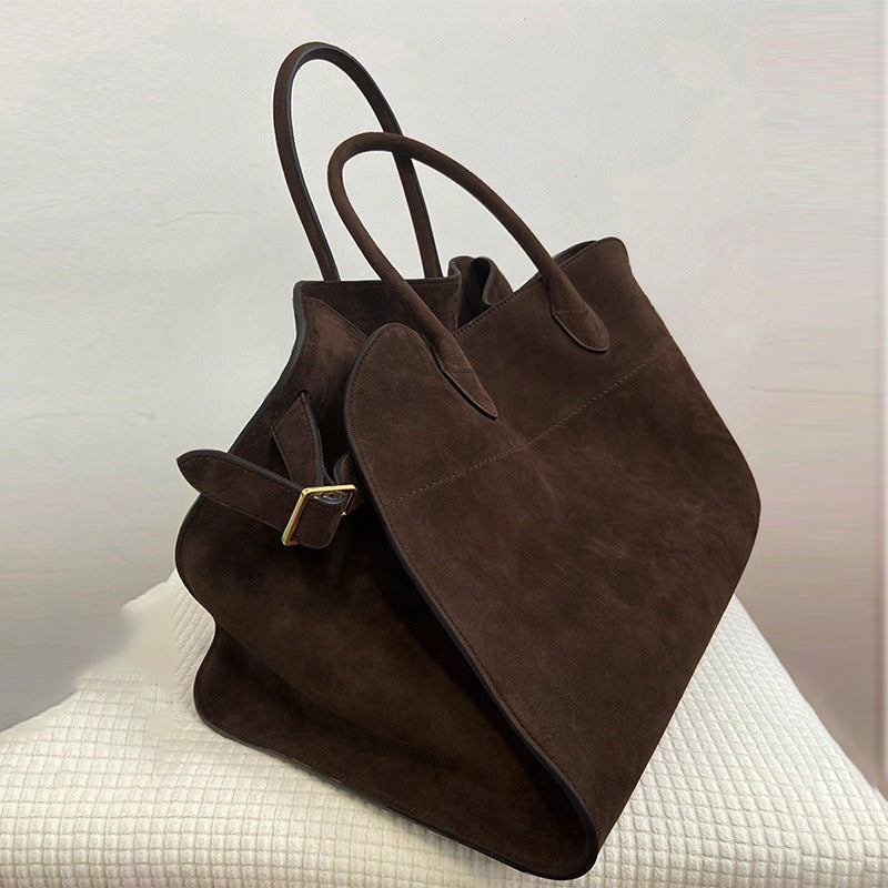 Damen Tasche mit weichem Veloursleder und verstellbarem Schultergurt Nord Taschen
