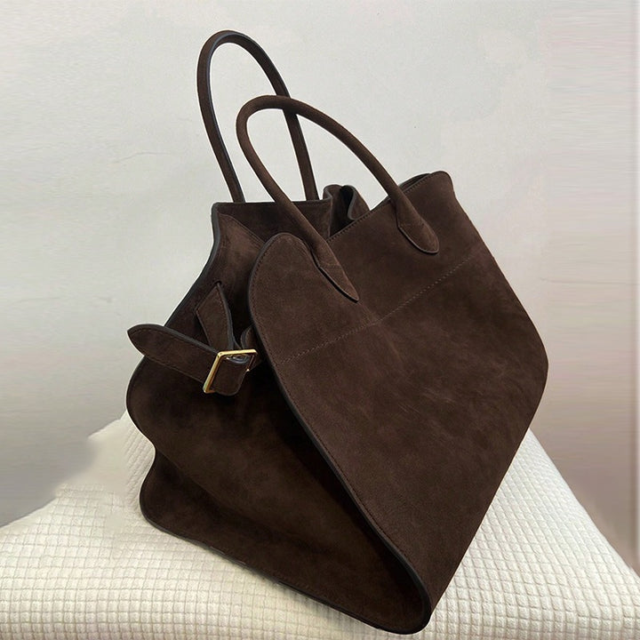 Damen Tasche mit weichem Veloursleder und verstellbarem Schultergurt Nord Taschen