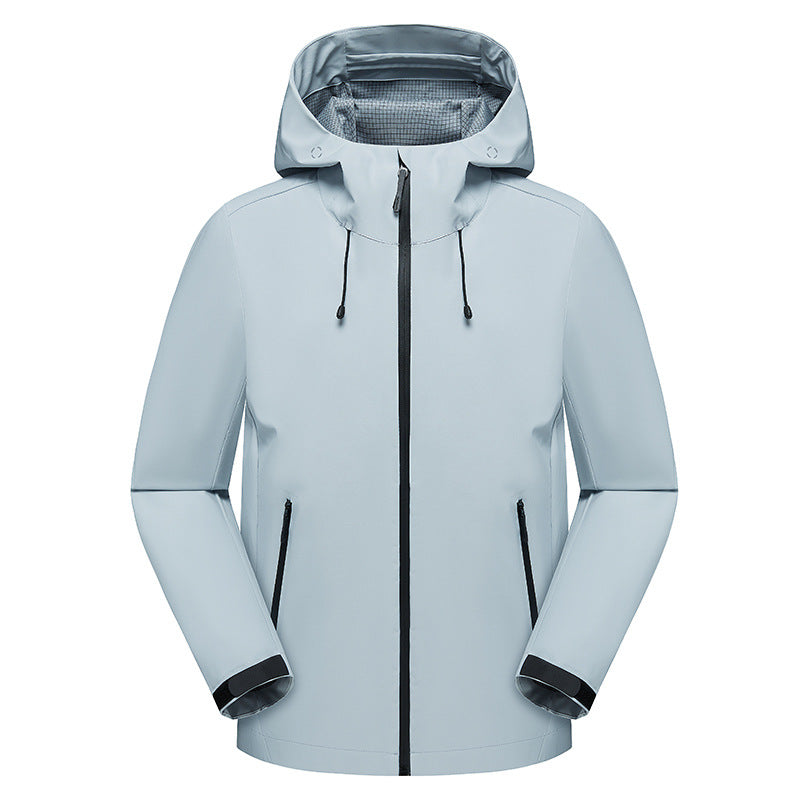 Herren Urbaner Softshell-Regenparka mit getapten Nähten, verstellbarer Kapuze und wasserdichtem Reißverschluss Nord Taschen