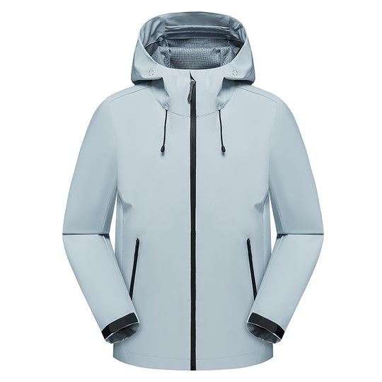 Herren Urbaner Softshell-Regenparka mit getapten Nähten, verstellbarer Kapuze und wasserdichtem Reißverschluss Nord Taschen