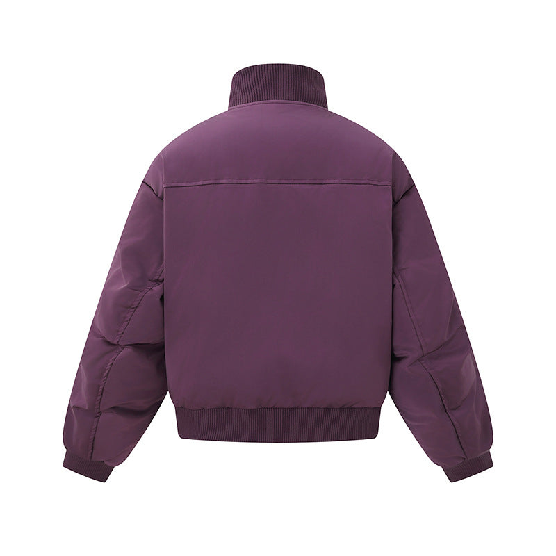 Damen Kurz geschnittene wattierte Blousonjacke im Boxy‑Schnitt mit hohem Rippenkragen und markanten Eingrifftaschen Nord Taschen