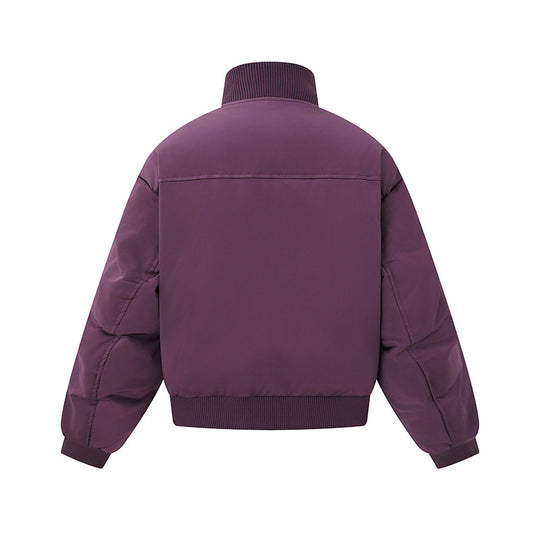 Damen Kurz geschnittene wattierte Blousonjacke im Boxy‑Schnitt mit hohem Rippenkragen und markanten Eingrifftaschen Nord Taschen