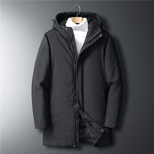 Herren moderner Urban-Longparka mit versteckter Reißverschlussblende und ergonomischer Kapuze Nord Taschen