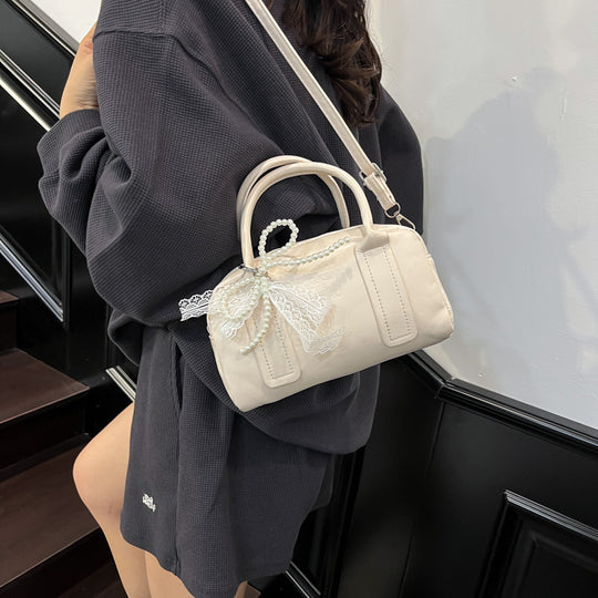 Damen modische Handtasche mit romantischem Spitzenverzierungsdetail Nord Taschen