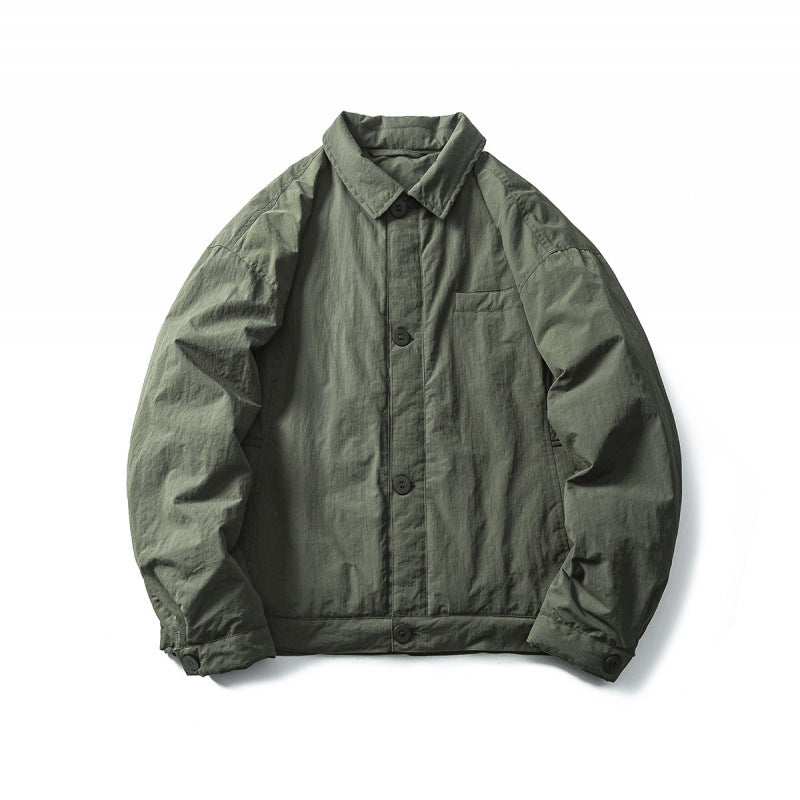 Herren Leichte Oversize-Fieldjacke im Workwear-Stil mit Hemdkragen und Knopfverschluss Nord Taschen