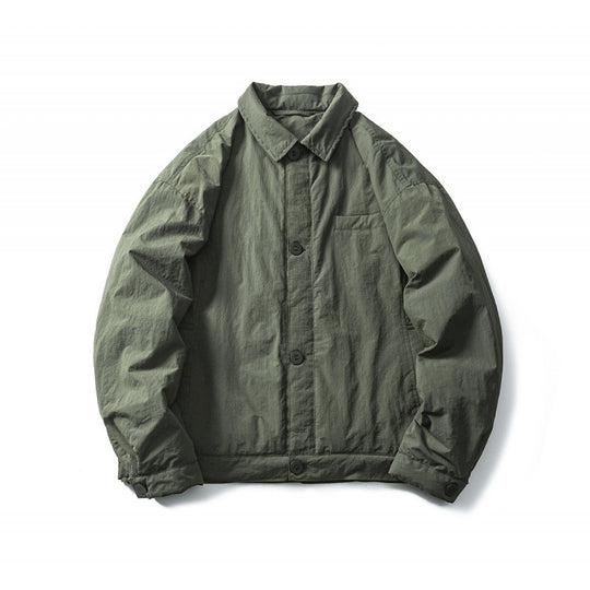 Herren Leichte Oversize-Fieldjacke im Workwear-Stil mit Hemdkragen und Knopfverschluss Nord Taschen