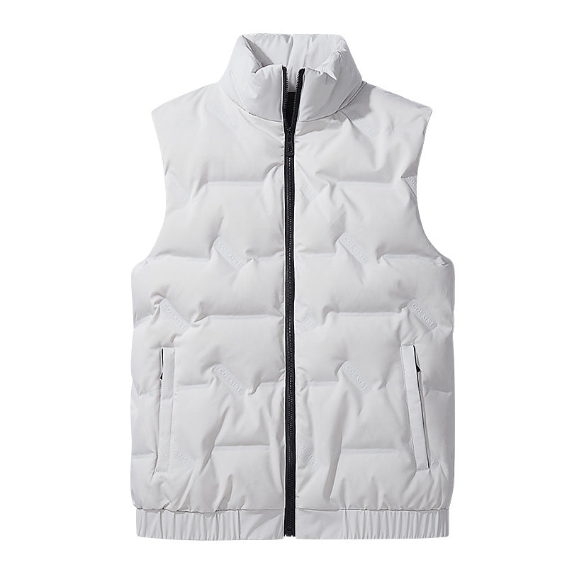 Herren Ultraleichte Puffer‑Weste mit Stehkragen und elastischem Saum Nord Taschen