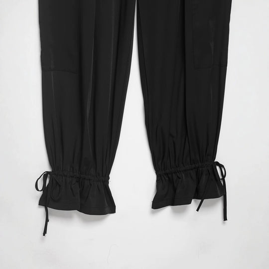 Damen Cargo-Jogginghose mit aufgesetzten Taschen, Bundfalten und Kordel-Säumen Nord Taschen