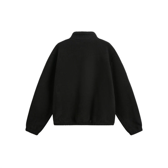 Unisex Oversize Fleece-Halbzip mit Stehkragen und Reißverschlusstaschen Nord Taschen