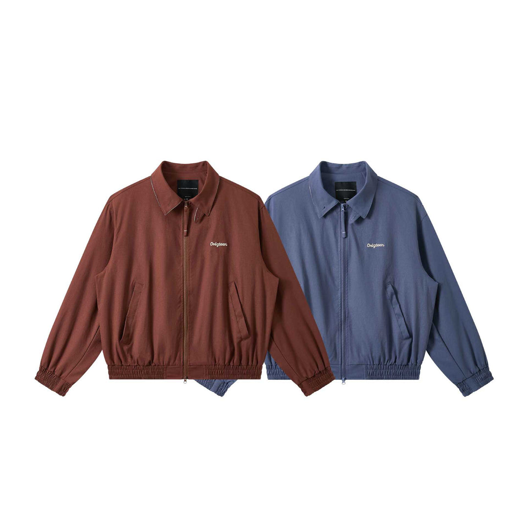 Herren Kurz geschnittener Boxy-Blouson mit hohem Stehkragen, elastischem Saum und Zipper-Front Nord Taschen