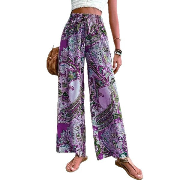 Damen Weite Hosen mit paisley Muster