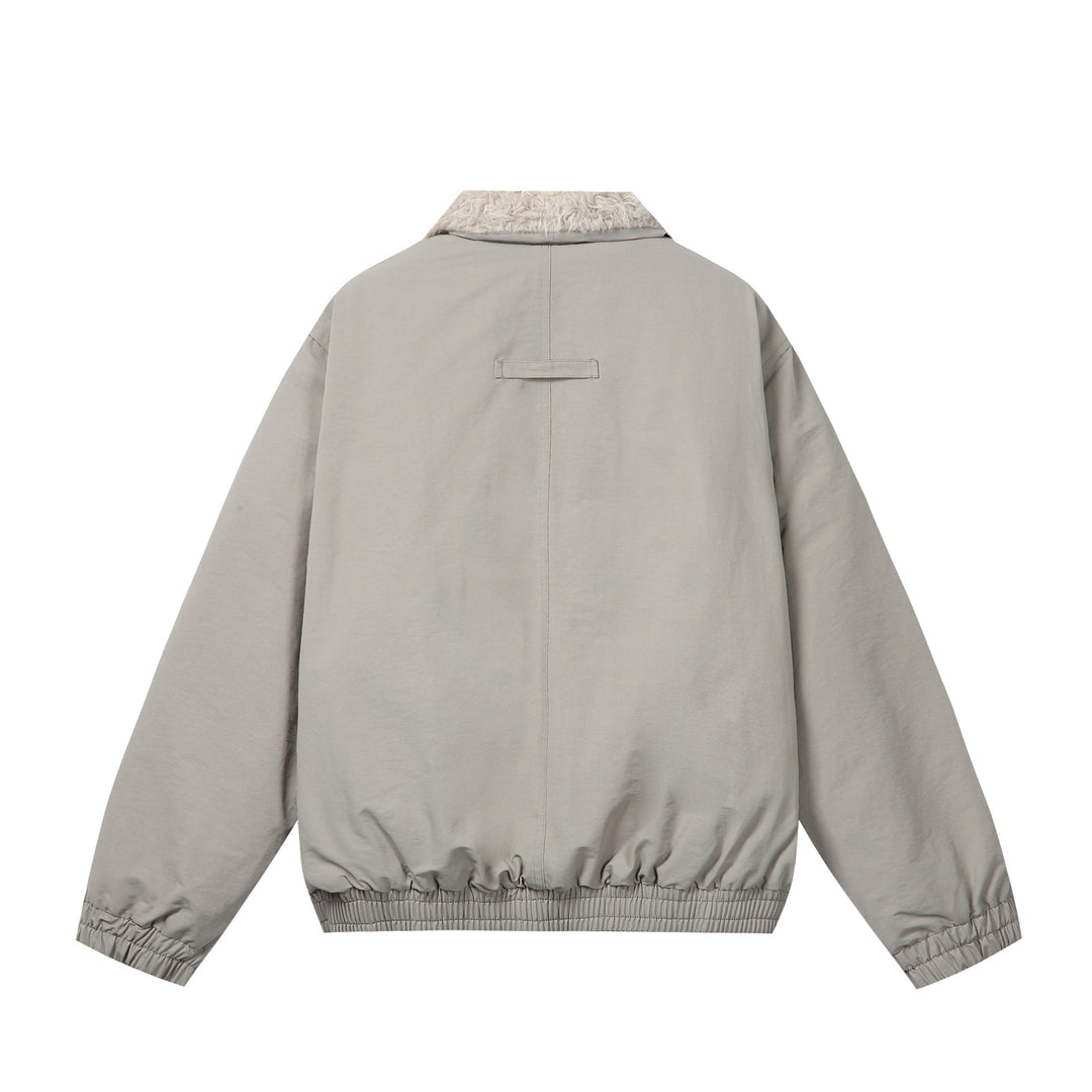 Damen Minimalistische Thermo‑Blousonjacke mit Kunstfell‑Umlegekragen und elastischem Tunnelzugsaum Nord Taschen