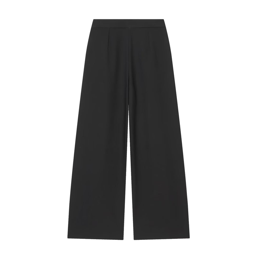 Damen Weite Bundfalten‑Hose mit hohem Bund und Drapierten Vorderfalten Nord Taschen