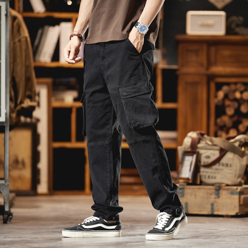 Herren Cargo-Hose im Utility-Look mit Knieabnähern und großen Klappentaschen Nord Taschen