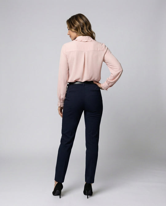 Damen Bluse Mitraffinierten Rüschendetails und Eleganten Ärmeln