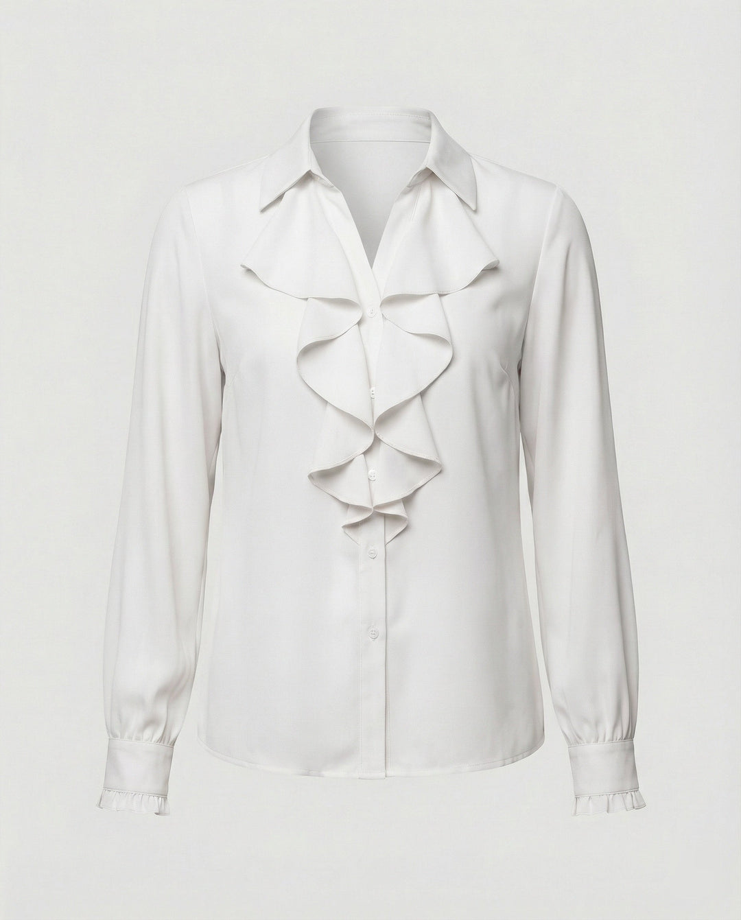 Damen Bluse Mitraffinierten Rüschendetails und Eleganten Ärmeln