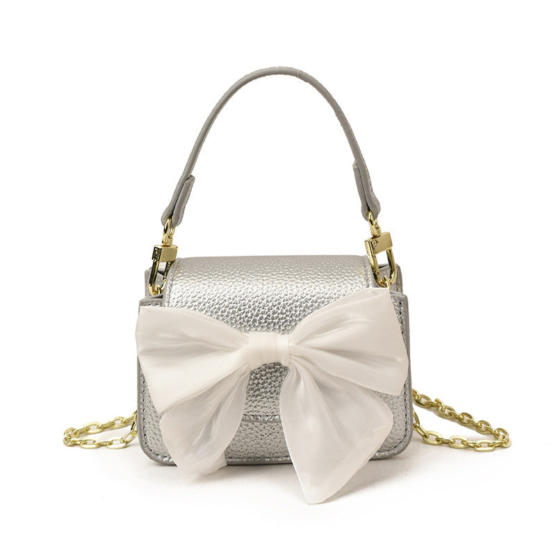 Damen Mini-Handtasche mit dekorativem Schleifen-Design Nord Taschen