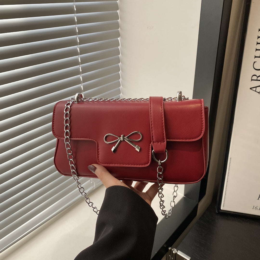 Damen Taschenset mit Kettenriemen und elegantem Schleifenakzent Nord Taschen