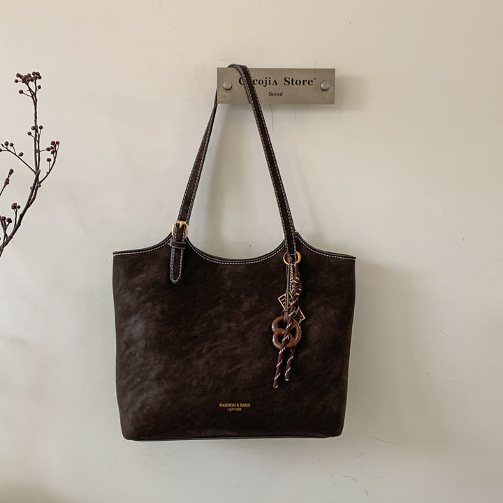 Damen elegante Umhängetasche aus weichem Wildleder Nord Taschen