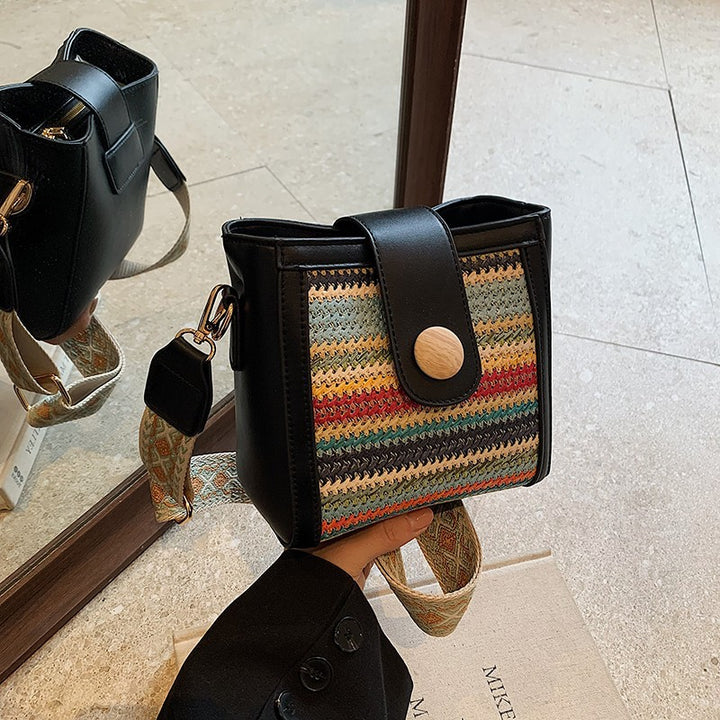 Damen Umhängetasche mit gewebtem Muster und verstellbarem Schultergurt Nord Taschen
